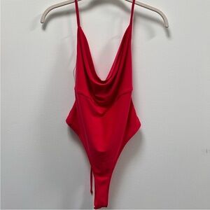 Elegant Red Women's Bodysuit